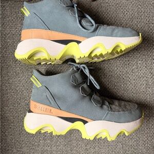 Sorel Blue High-Top Kinetic Waterproof Sneakers